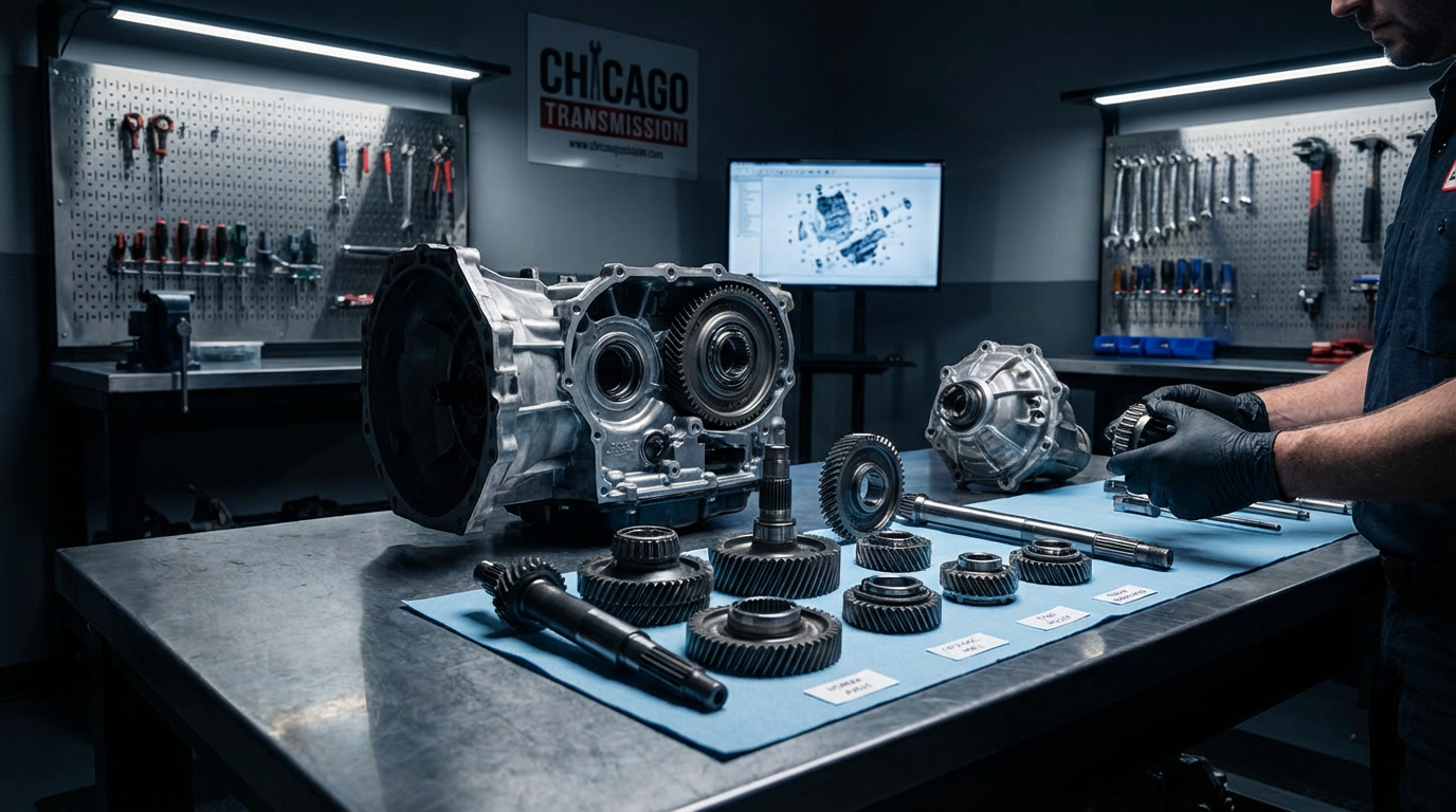 Transmission repair specialist diagnosing p0755 in Chicago IL