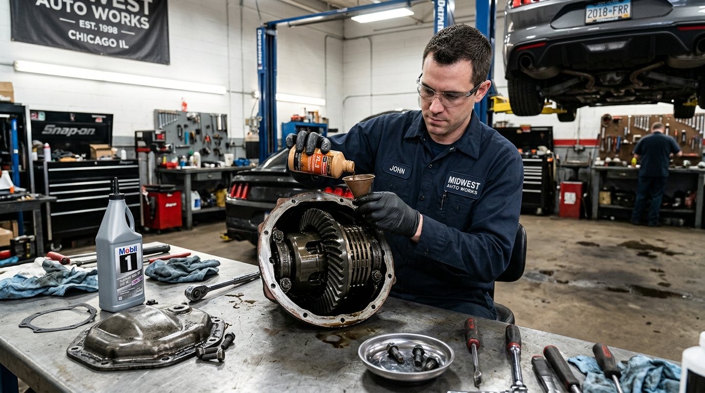 Rear Differential Repair Chicago component inspection at Chicago Transmission